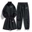 画像2: 25 Unisex ‎Not Rainbow Swoosh logo Nylon Set up Matching Set Jacket + Pant Short Pants ユニセックス 男女兼用 ノット レインボー スウォッシュロゴ マッチングセット ナイロン ジャージ セットアップ ウィンドブレーカー ショートパンツ 上下 (2)