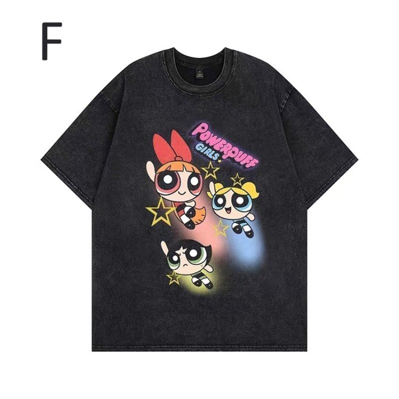 画像7: unisex Powerful Girls Comic print  T-shirt   　パワフルガールズコミック プリント 半袖ラウンドネック Tシャツ ユニセックス 男女兼用 (7)