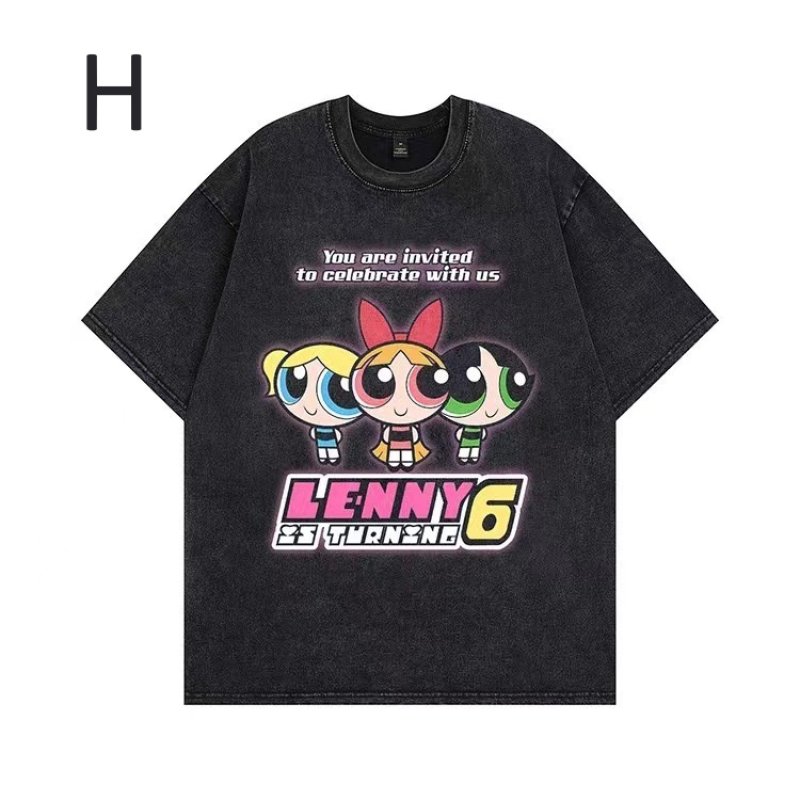 画像9: unisex Powerful Girls Comic print  T-shirt   　パワフルガールズコミック プリント 半袖ラウンドネック Tシャツ ユニセックス 男女兼用 (9)