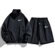 画像14: 25 Unisex ‎Not Rainbow Swoosh logo Nylon Set up Matching Set Jacket + Pant Short Pants ユニセックス 男女兼用 ノット レインボー スウォッシュロゴ マッチングセット ナイロン ジャージ セットアップ ウィンドブレーカー ショートパンツ 上下 (14)