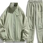 画像10: 25 Unisex ‎Not Rainbow Swoosh logo Nylon Set up Matching Set Jacket + Pant Short Pants ユニセックス 男女兼用 ノット レインボー スウォッシュロゴ マッチングセット ナイロン ジャージ セットアップ ウィンドブレーカー ショートパンツ 上下 (10)