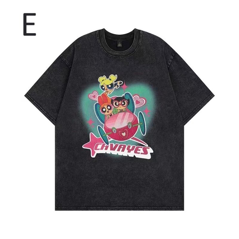 画像6: unisex Powerful Girls Comic print  T-shirt   　パワフルガールズコミック プリント 半袖ラウンドネック Tシャツ ユニセックス 男女兼用 (6)