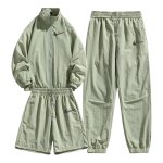 画像4: 25 Unisex ‎Not Rainbow Swoosh logo Nylon Set up Matching Set Jacket + Pant Short Pants ユニセックス 男女兼用 ノット レインボー スウォッシュロゴ マッチングセット ナイロン ジャージ セットアップ ウィンドブレーカー ショートパンツ 上下 (4)
