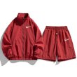 画像17: 25 Unisex ‎Not Rainbow Swoosh logo Nylon Set up Matching Set Jacket + Pant Short Pants ユニセックス 男女兼用 ノット レインボー スウォッシュロゴ マッチングセット ナイロン ジャージ セットアップ ウィンドブレーカー ショートパンツ 上下 (17)