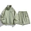 画像16: 25 Unisex ‎Not Rainbow Swoosh logo Nylon Set up Matching Set Jacket + Pant Short Pants ユニセックス 男女兼用 ノット レインボー スウォッシュロゴ マッチングセット ナイロン ジャージ セットアップ ウィンドブレーカー ショートパンツ 上下 (16)