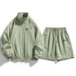 画像16: 25 Unisex ‎Not Rainbow Swoosh logo Nylon Set up Matching Set Jacket + Pant Short Pants ユニセックス 男女兼用 ノット レインボー スウォッシュロゴ マッチングセット ナイロン ジャージ セットアップ ウィンドブレーカー ショートパンツ 上下 (16)