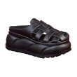 画像2: Soft leather woven platform sandals and slippers　ソフトレザー編みプラットフォーム厚底サンダルスリッパ (2)