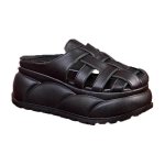 画像2: Soft leather woven platform sandals and slippers　ソフトレザー編みプラットフォーム厚底サンダルスリッパ (2)