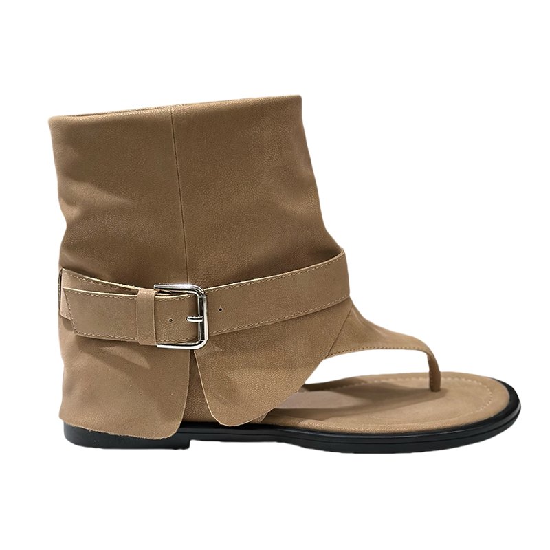 画像5: French thong leather short boot sandals　ソフトレザーフレンチトングレザーショートブーツサンダル (5)