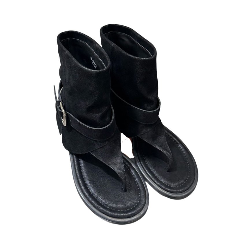 画像3: French thong leather short boot sandals　ソフトレザーフレンチトングレザーショートブーツサンダル (3)