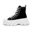 画像1: Unisex muffin daddy high cut chunky thick platform lace-up canvas sneakers ユニセックス 男女兼用 メンズ キャンバス 厚底ハイカット マフィン チャンキーソール 厚底 レースアップスニーカー (1)