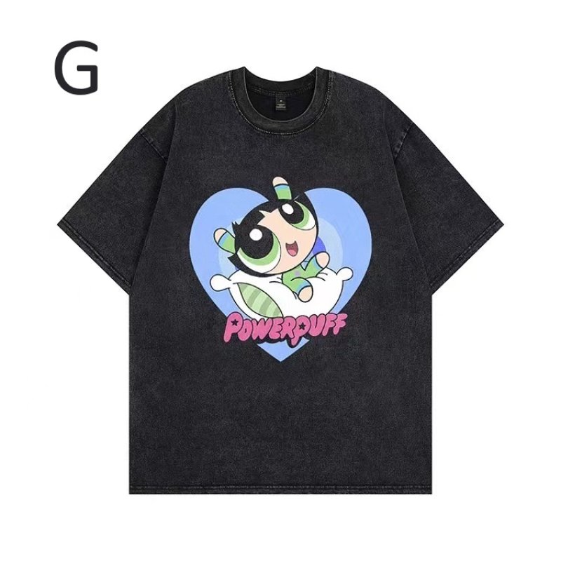画像8: unisex Powerful Girls Comic print  T-shirt   　パワフルガールズコミック プリント 半袖ラウンドネック Tシャツ ユニセックス 男女兼用 (8)