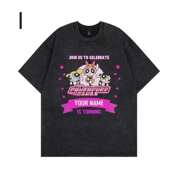 画像10: unisex Powerful Girls Comic print  T-shirt   　パワフルガールズコミック プリント 半袖ラウンドネック Tシャツ ユニセックス 男女兼用 (10)