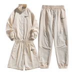 画像6: 25 Unisex ‎Not Rainbow Swoosh logo Nylon Set up Matching Set Jacket + Pant Short Pants ユニセックス 男女兼用 ノット レインボー スウォッシュロゴ マッチングセット ナイロン ジャージ セットアップ ウィンドブレーカー ショートパンツ 上下 (6)