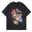 画像1: unisex Powerful Girls Comic print  T-shirt   　パワフルガールズコミック プリント 半袖ラウンドネック Tシャツ ユニセックス 男女兼用 (1)