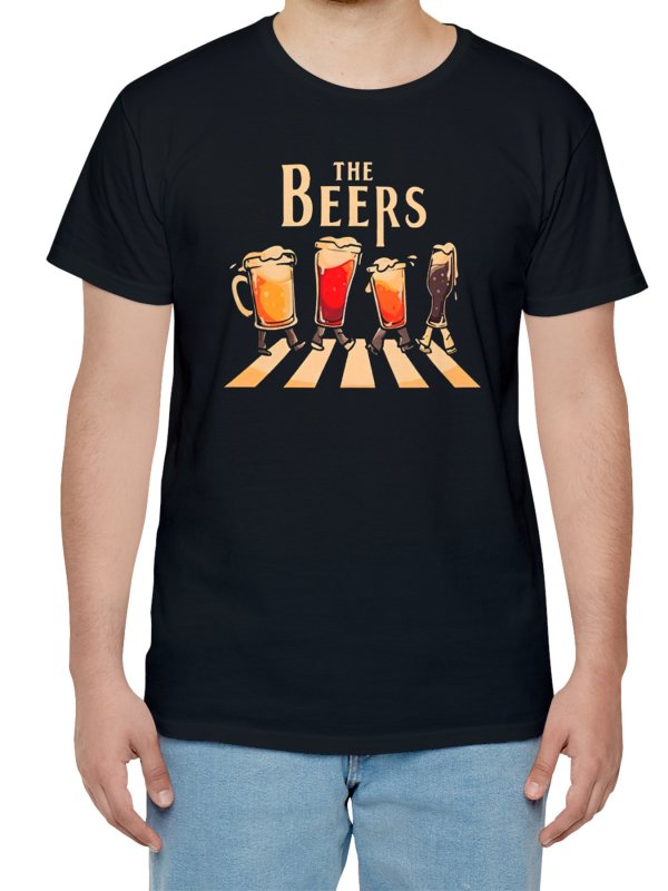 画像3: unisex Abbey Road Beer print  T-shirt   　アビーロードビール プリント 半袖ラウンドネック Tシャツ ユニセックス 男女兼用 (3)