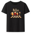 画像1: unisex Abbey Road Beer print  T-shirt   　アビーロードビール プリント 半袖ラウンドネック Tシャツ ユニセックス 男女兼用 (1)