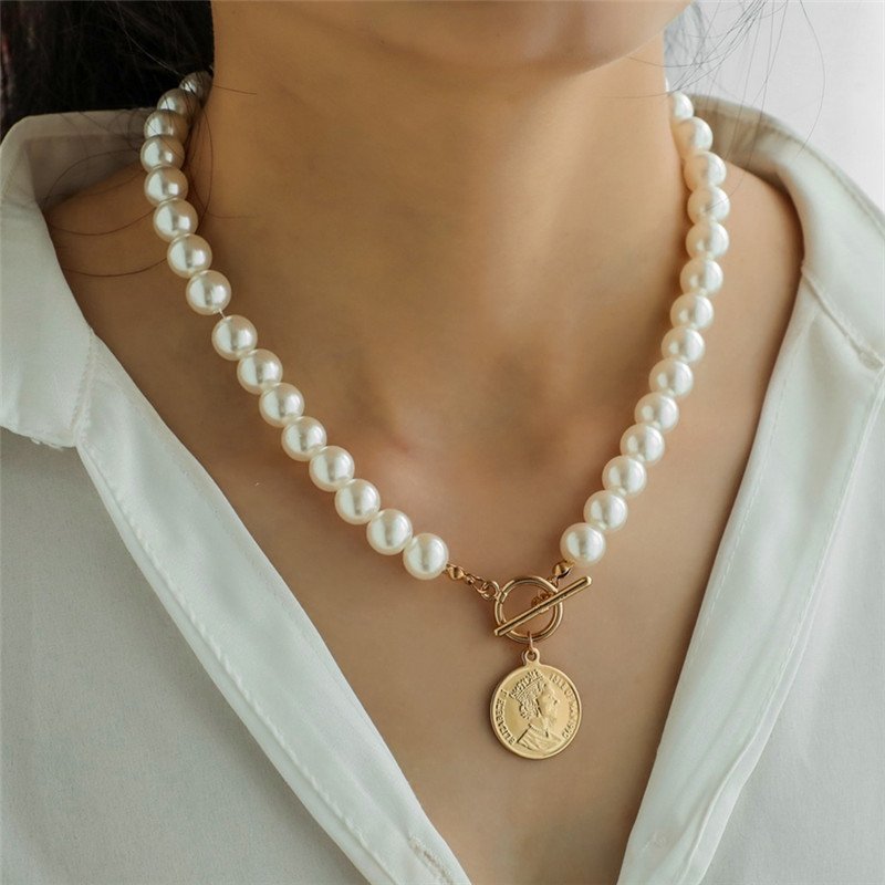画像3: Pearl and coin toggle pendant necklace 　パール＆コイントグルペンダント ネックレス (3)