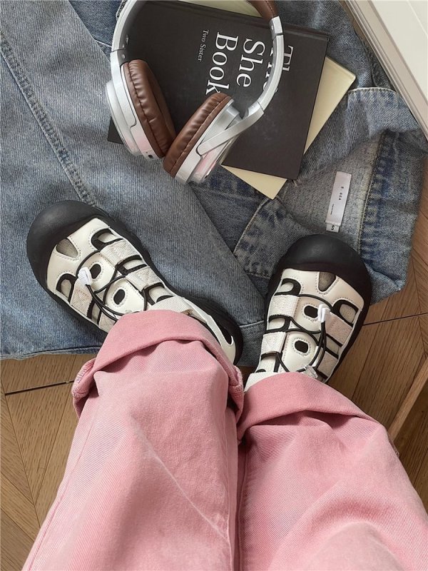 画像7: Women's Thick-soled ugly hole shoes sneakers 　厚底プラットフォームアグリーホールシューズスニーカー (7)