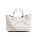 画像1: Large capacity leather woven tote shoulder bag　　ラージキャパシティーレザー編みトートショルダーバッグ (1)