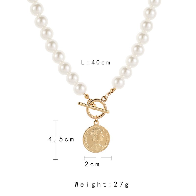 画像8: Pearl and coin toggle pendant necklace 　パール＆コイントグルペンダント ネックレス (8)