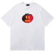 画像1: unisex Smiley Face Tomato print  T-shirt   　スマイリーフェイストマト プリント 半袖ラウンドネック Tシャツ ユニセックス 男女兼用 (1)