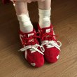 画像8: Women's Eyeball and apple embroidered leather lace-up sneakers　アイボール＆アップル刺繍 レザーレースアップスニーカー (8)