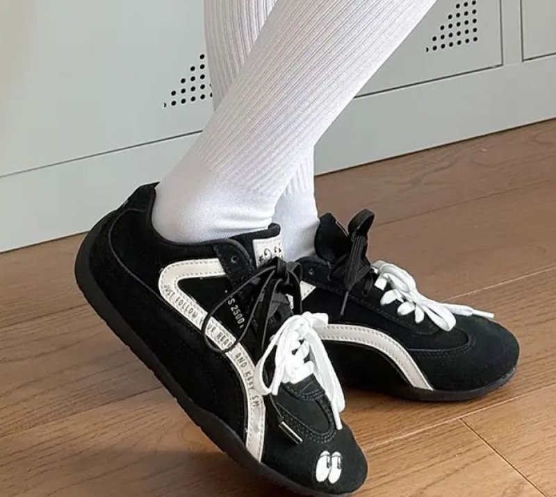 画像10: Women's Eyeball and apple embroidered leather lace-up sneakers　アイボール＆アップル刺繍 レザーレースアップスニーカー (10)