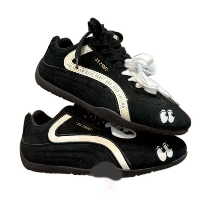 画像6: Women's Eyeball and apple embroidered leather lace-up sneakers　アイボール＆アップル刺繍 レザーレースアップスニーカー (6)