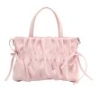 画像1: Leather pleated and ribbon tote shoulder bag　レザープリーツ＆リボントートショルダーバッグ (1)
