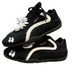 画像1: Women's Eyeball and apple embroidered leather lace-up sneakers　アイボール＆アップル刺繍 レザーレースアップスニーカー (1)