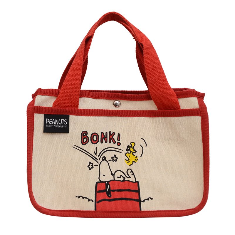 画像3: Snoopy Family Canvas Tote Lunch Mother Bag　スヌーピーファミリーキャンバストート ランチマザーバッグ (3)