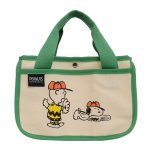 画像2: Snoopy Family Canvas Tote Lunch Mother Bag　スヌーピーファミリーキャンバストート ランチマザーバッグ (2)