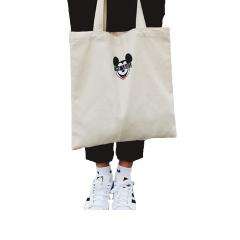 画像5: Unisex THE SMILE Mickey Mouse canvas tote shoulder bag　ユニセックス男女兼用THE SMILEミッキーマウス キャンバストートショルダーバッグ (5)