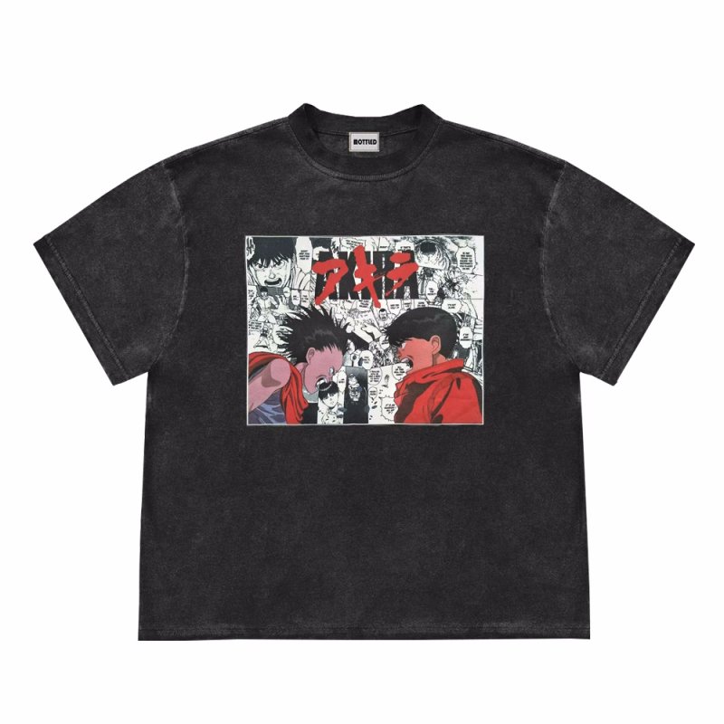 画像5: Anime Akira print vintage style print  T-shirt   　アニメアキラプリントヴィンテージスタイル プリント 半袖ラウンドネック Tシャツ ユニセックス 男女兼用 (5)