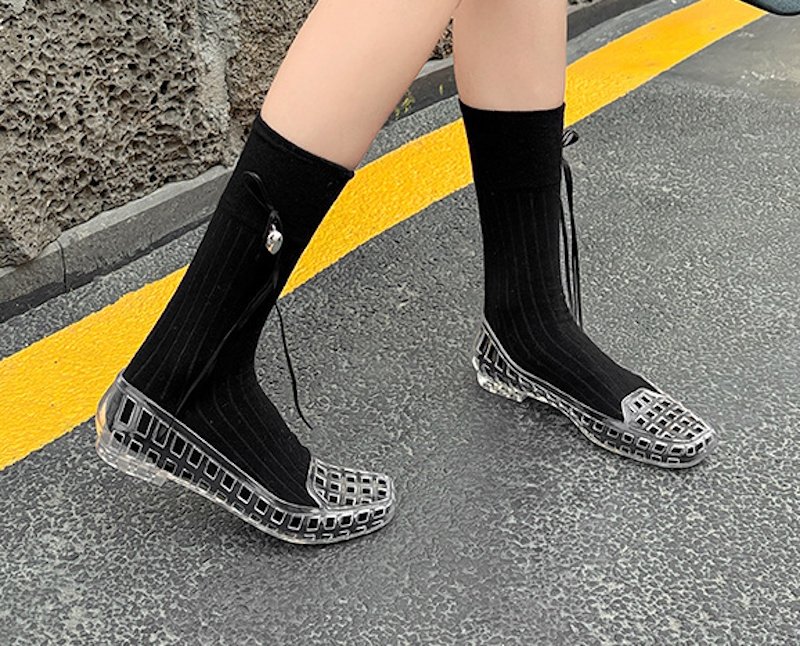 画像12: Women’s Crystal PVC Jelly Pumps Slip-On Shoes Mary Jane   クリスタル pvcゼリーパンプススリッポン　シューズ (12)