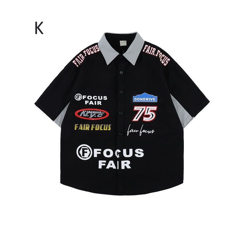 画像11: unisex American retro hip hop street racing & bowling shirt  　アメリカンレトロヒップホップストリートビンテージスタイルレーシング＆ボーリング シャツユニセックス 男女兼用 　  (11)