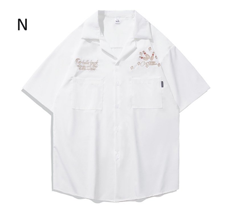 画像14: unisex American retro hip hop street racing & bowling shirt  　アメリカンレトロヒップホップストリートビンテージスタイルレーシング＆ボーリング シャツユニセックス 男女兼用 　  (14)