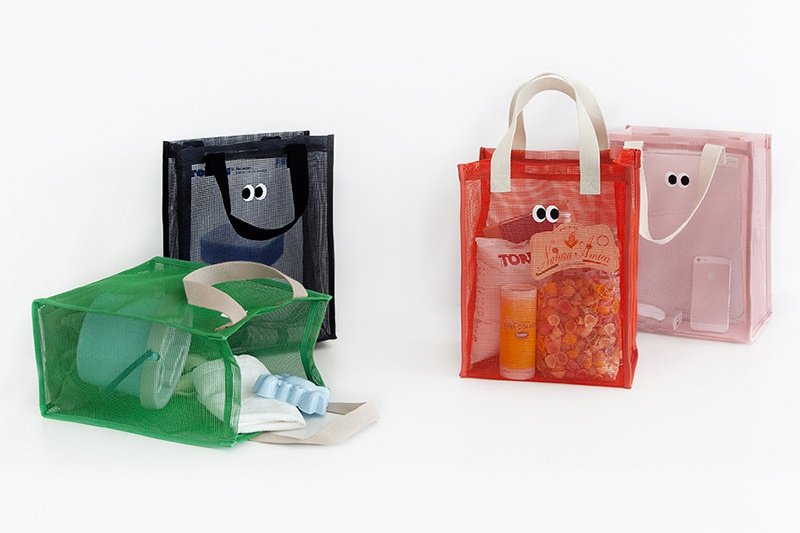 画像5: Unisex Mesh Net Eyeball Large Capacity Tote Shoulder Wash Bag 　ユニセックス男女兼用メッシュ網アイボールラージキャパシティートートショルダーエコショッピングウォッシュバッグ (5)