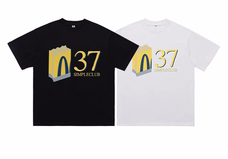 画像5: unisex 37 Simple Club Number   Print T-shirt   　37シンプルクラブナンバープリント  半袖ラウンドネック Tシャツ ユニセックス 男女兼用 　  (5)