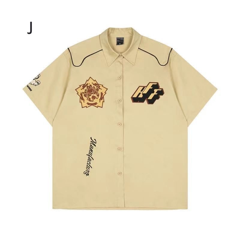 画像10: unisex American retro hip hop street racing & bowling shirt  　アメリカンレトロヒップホップストリートビンテージスタイルレーシング＆ボーリング シャツユニセックス 男女兼用 　  (10)