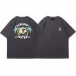 画像1: unisex Surfer Mickey Mouse Print T-shirt   　サーファーミッキーマウスミッキープリント  半袖ラウンドネック Tシャツ ユニセックス 男女兼用 　  (1)