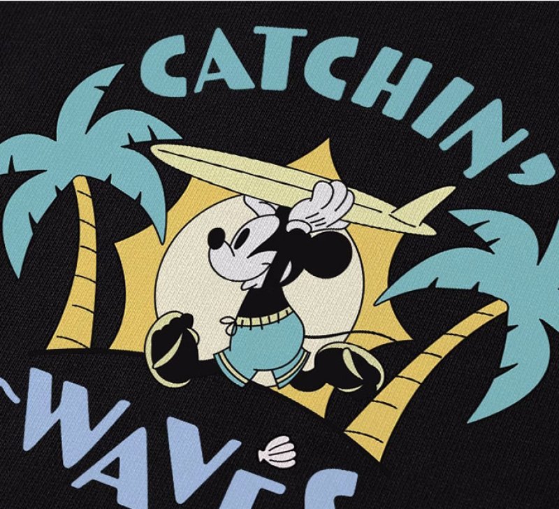 画像11: unisex Surfer Mickey Mouse Print T-shirt   　サーファーミッキーマウスミッキープリント  半袖ラウンドネック Tシャツ ユニセックス 男女兼用 　  (11)