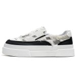 画像1: Distressed canvas platform sneakers, slip-ons Shoes　ユニセックス 男女兼用ダメージキャンバス厚底スニーカースリッポン (1)
