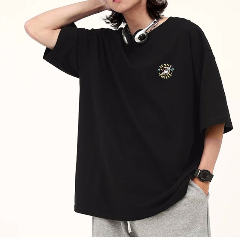 画像9: unisex Surfer Mickey Mouse Print T-shirt   　サーファーミッキーマウスミッキープリント  半袖ラウンドネック Tシャツ ユニセックス 男女兼用 　  (9)