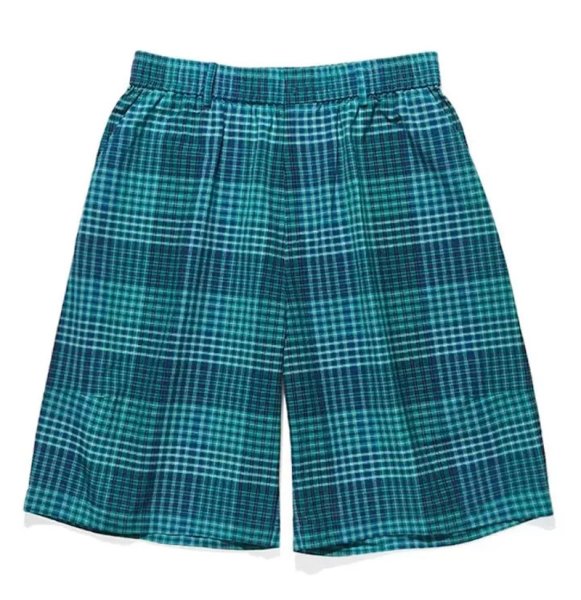 画像1: Unisex Checked half casual pants Bermuda pants　 男女兼用  ユニセックス チェックハーフカジュアルパンツバミューダパンツ5分丈パンツ (1)