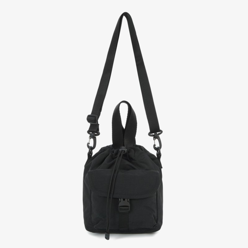画像7: Unisex Nylon shoulder tote crossbody lightweight bag　ユニセックス男女兼用ナイロン巾着トートショルダー斜め掛けバッグ (7)
