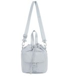 画像1: Unisex Nylon shoulder tote crossbody lightweight bag　ユニセックス男女兼用ナイロン巾着トートショルダー斜め掛けバッグ (1)