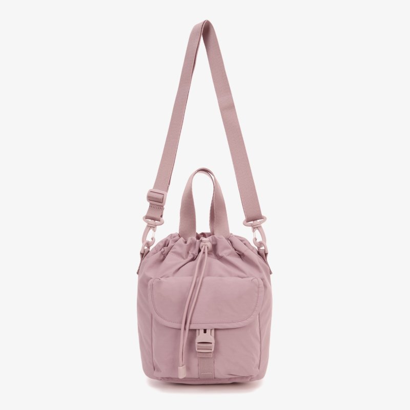 画像5: Unisex Nylon shoulder tote crossbody lightweight bag　ユニセックス男女兼用ナイロン巾着トートショルダー斜め掛けバッグ (5)