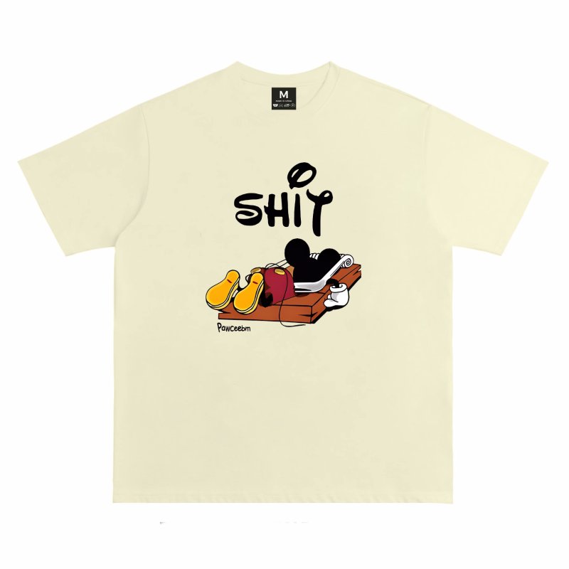 画像3: unisex mickey mouse mousetrap Print T-shirt   　ミッキーマウスマウストラップネズミ捕りプリント  半袖ラウンドネック Tシャツ ユニセックス 男女兼用 　  (3)
